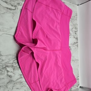 Lululemon Athletica Fast And Free Vibrant Pink Active Shorts 10